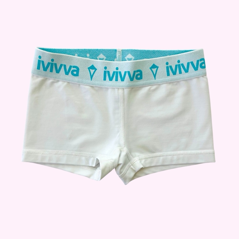 Ivivva White/Turquoise Athletic Shorts